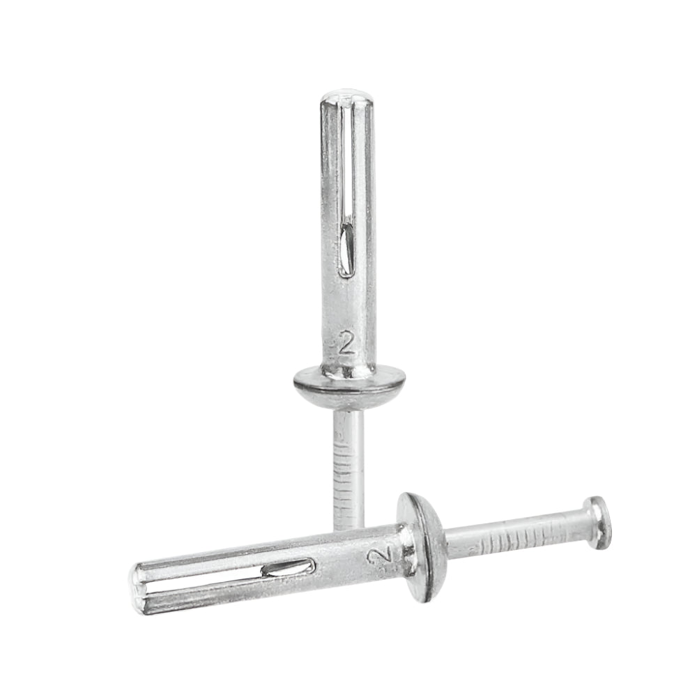 6.5 x 30mm Mushroom Head Zinc Alloy Nail In Anchor 100pcs